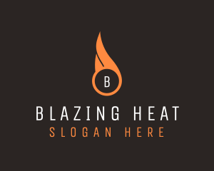 Blazing Fire Torch  logo design