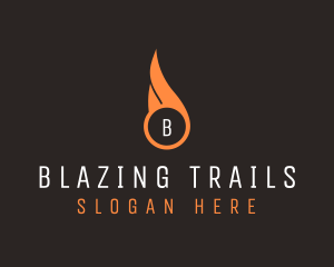 Blazing Fire Torch  logo design