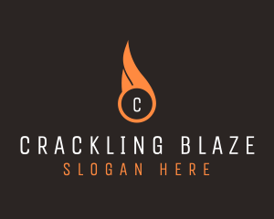 Blazing Fire Torch  logo design