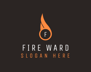 Blazing Fire Torch  logo design