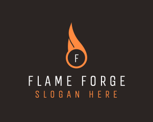 Blazing Fire Torch  logo design