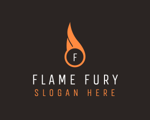 Blazing Fire Torch  logo design