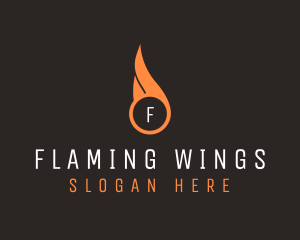 Blazing Fire Torch  logo design