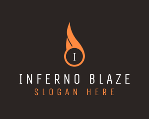 Blazing Fire Torch  logo design