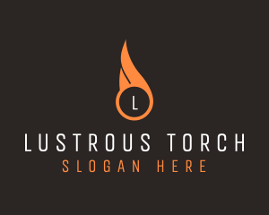 Blazing Fire Torch  logo design