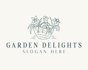 Garden Flower Basket logo design