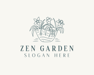 Garden Flower Basket logo design