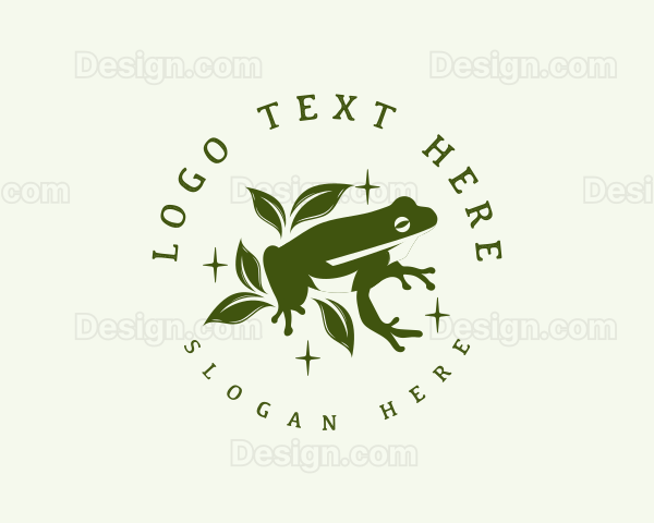 Frog Leaf Nature Logo