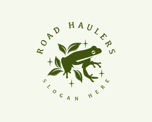 Frog Leaf Nature Logo