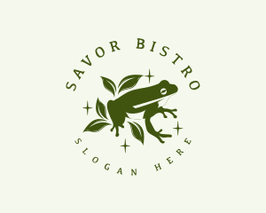 Frog Leaf Nature Logo