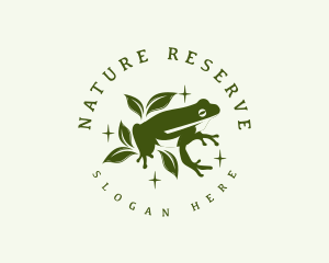 Frog Leaf Nature logo design