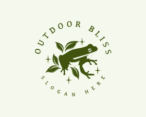 Frog Leaf Nature logo design