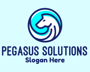 Pegasus Horse Head logo