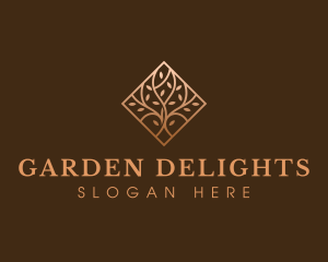 Tree Gardening Vine logo design