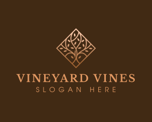 Tree Gardening Vine logo design