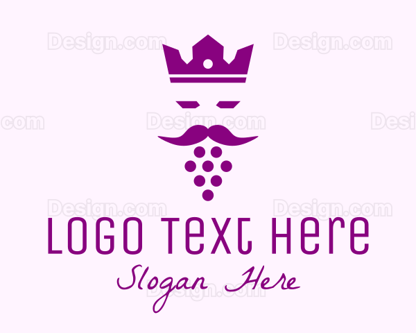 King Grape Beard Logo
