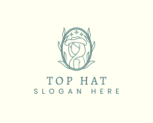 Woman Fashion Hat logo design