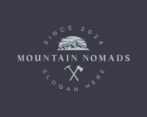 Mountaineering Hike Adventure logo design