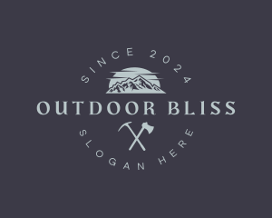 Mountaineering Hike Adventure logo design