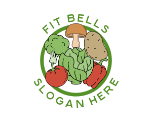 Healthy Food Vegetables logo design