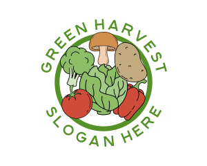 Healthy Food Vegetables logo design