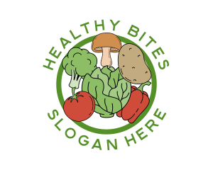 Healthy Food Vegetables logo design