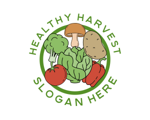 Healthy Food Vegetables logo design