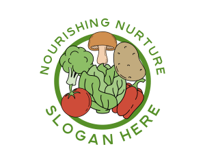 Healthy Food Vegetables logo design