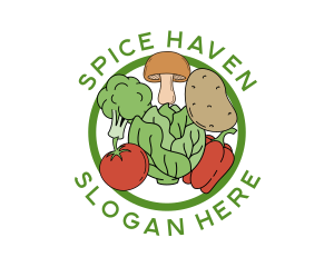 Healthy Food Vegetables logo design