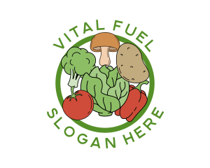 Healthy Food Vegetables logo design