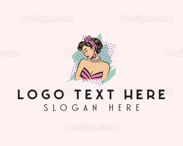 Woman Pinup Girl Logo