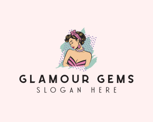 Woman Pinup Girl logo design