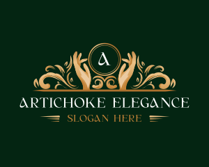 Elegant Hand Wellness logo design