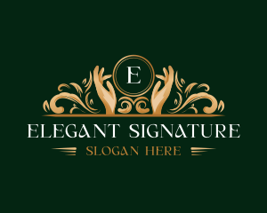 Elegant Hand Wellness logo design