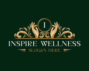 Elegant Hand Wellness logo design