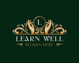 Elegant Hand Wellness logo design