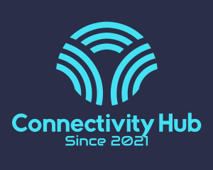Blue Wifi Networking  logo