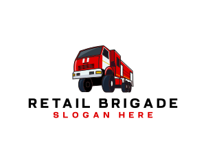 Fire Truck Firefighter Vehicle logo design