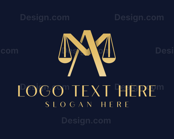 Gold Legal Justice Logo