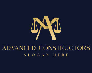 Gold Legal Justice logo design