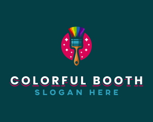 Colorful Art Paintbrush logo design