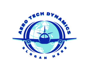 Global Flight Airplane logo design