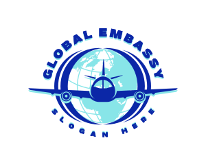 Global Flight Airplane logo design