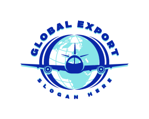 Global Flight Airplane logo design