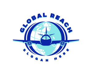 Global Flight Airplane logo design