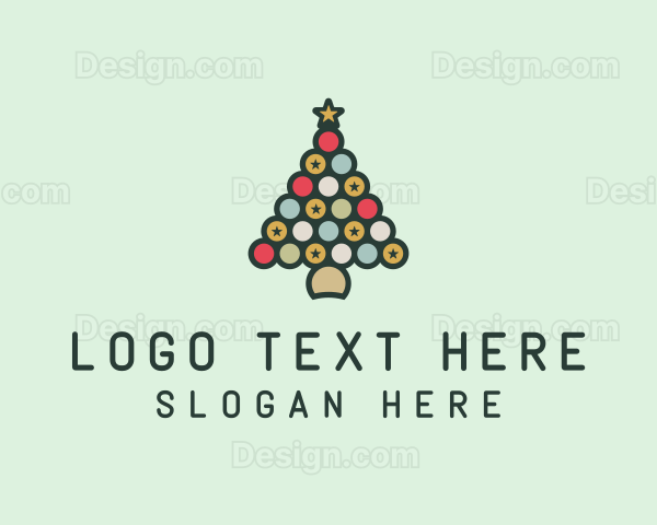 Multicolor Christmas Holiday Logo