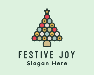 Multicolor Christmas Tree logo