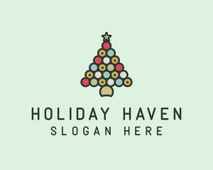 Multicolor Christmas Holiday logo design