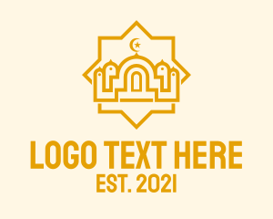Sultan - Golden Muslim Mosque logo design