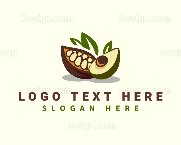 Cocoa Avocado Fruit Logo